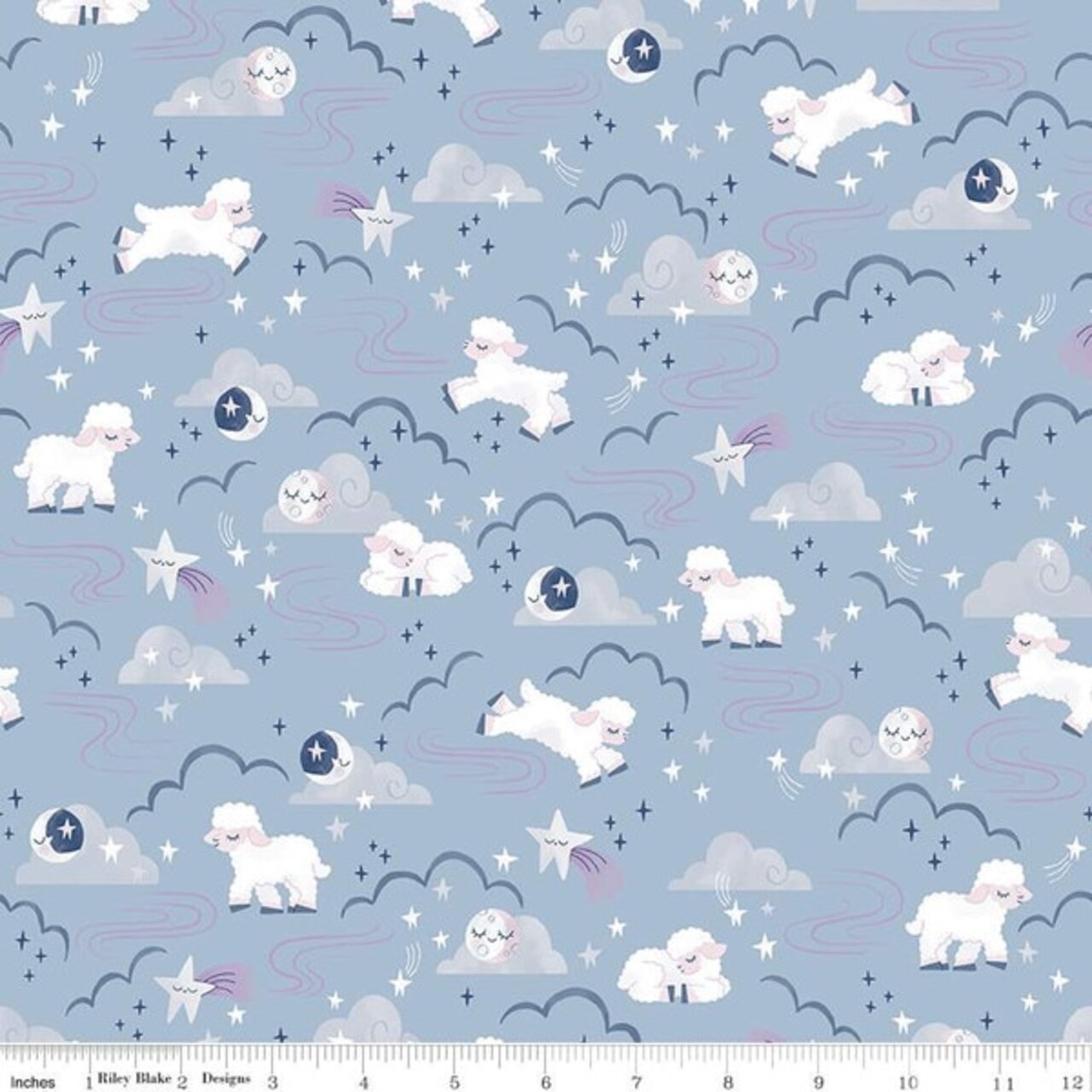Main in Blue (c16300-blue) | Twinkle Little Star | Natalia Juan Abello | Riley Blake